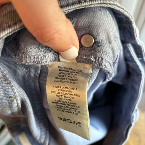 Anthropologie Pilcro Women blue tribal paisley boyfriend slim jeans size 28 EUC! - Picture 15 of 15